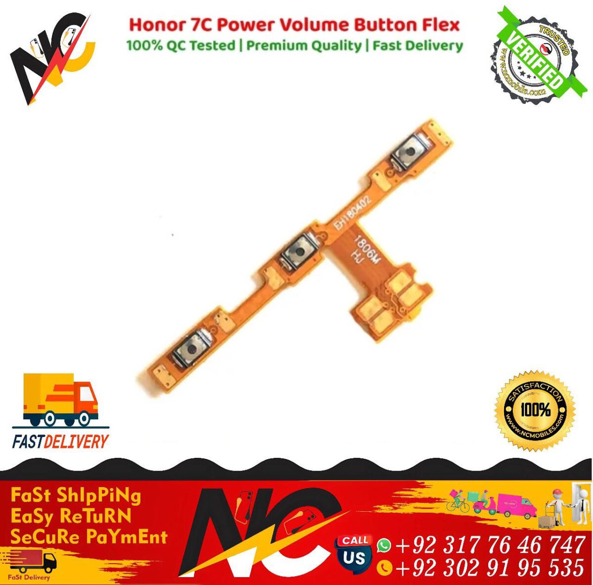 Honor 7C Power Volume Button Flex