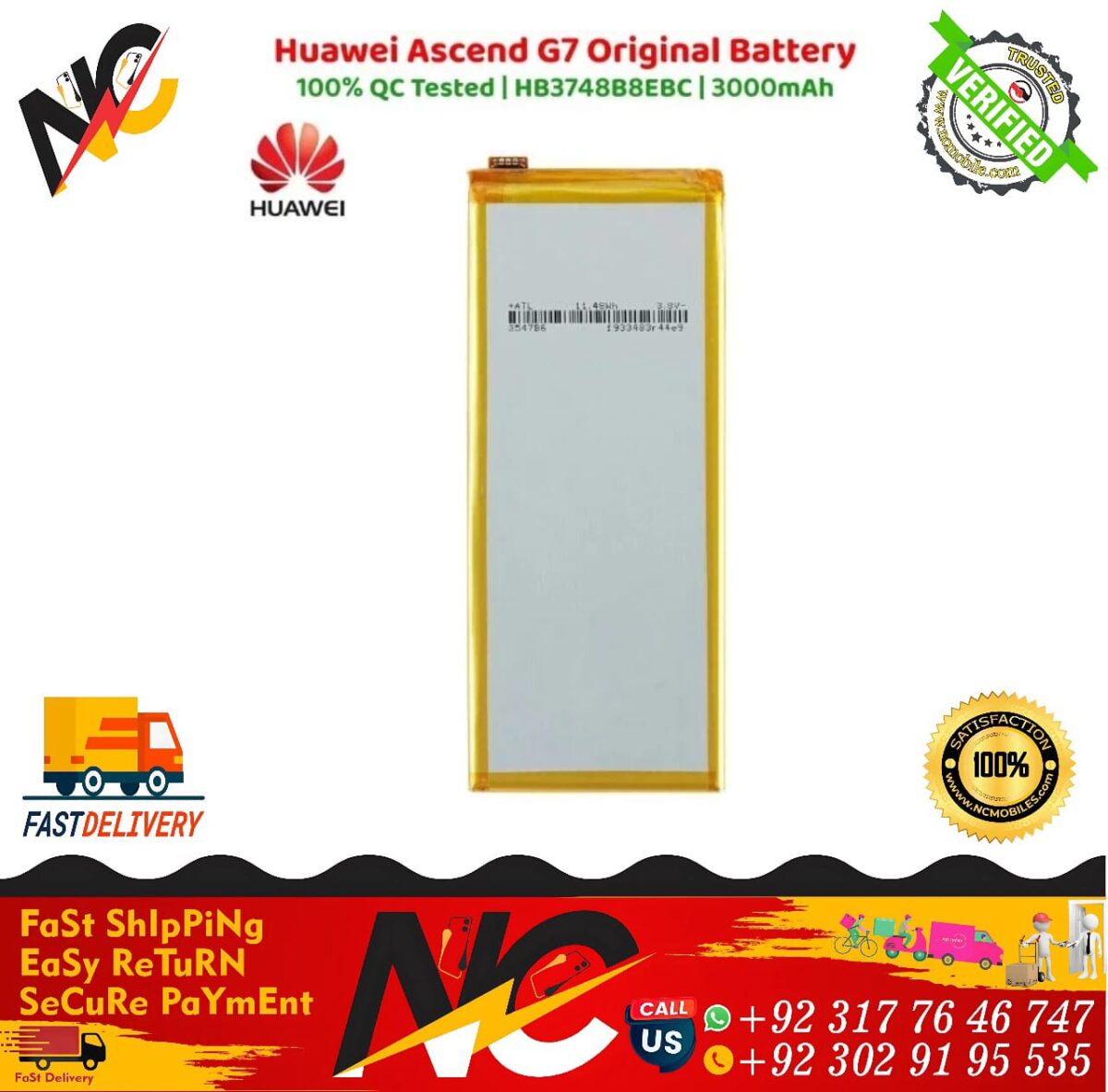 Huawei Ascend G7 Original Battery 2