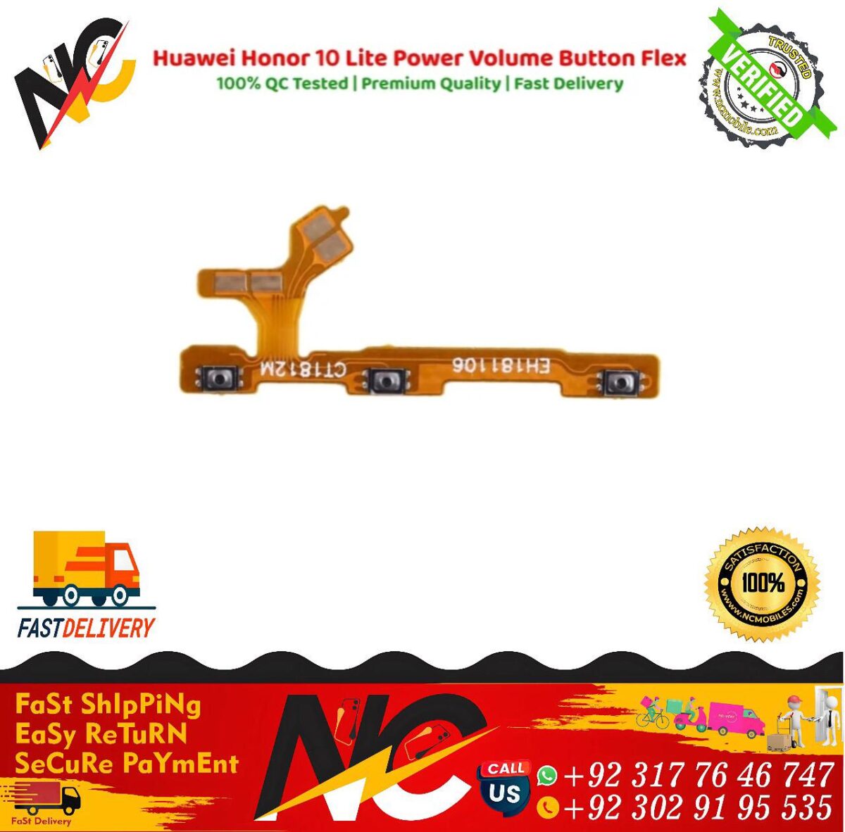 Huawei Honor 10 Lite Power Volume Button Flex 1