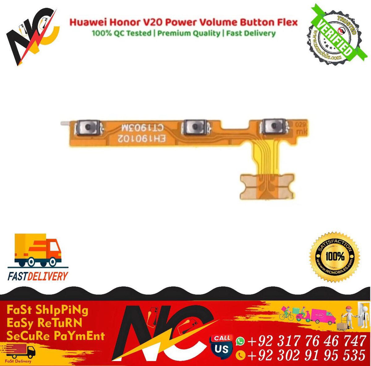 Huawei Honor V20 Power Volume Button Flex