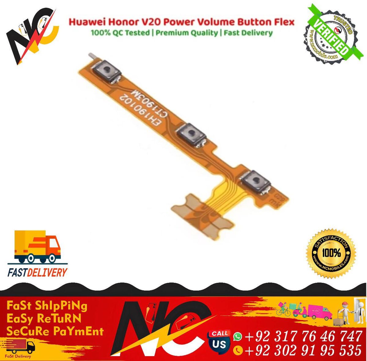 Huawei Honor V20 Power Volume Button Flex 2