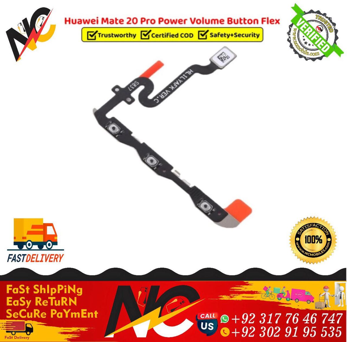 Huawei Mate 20 Pro Power Volume Button Flex 2