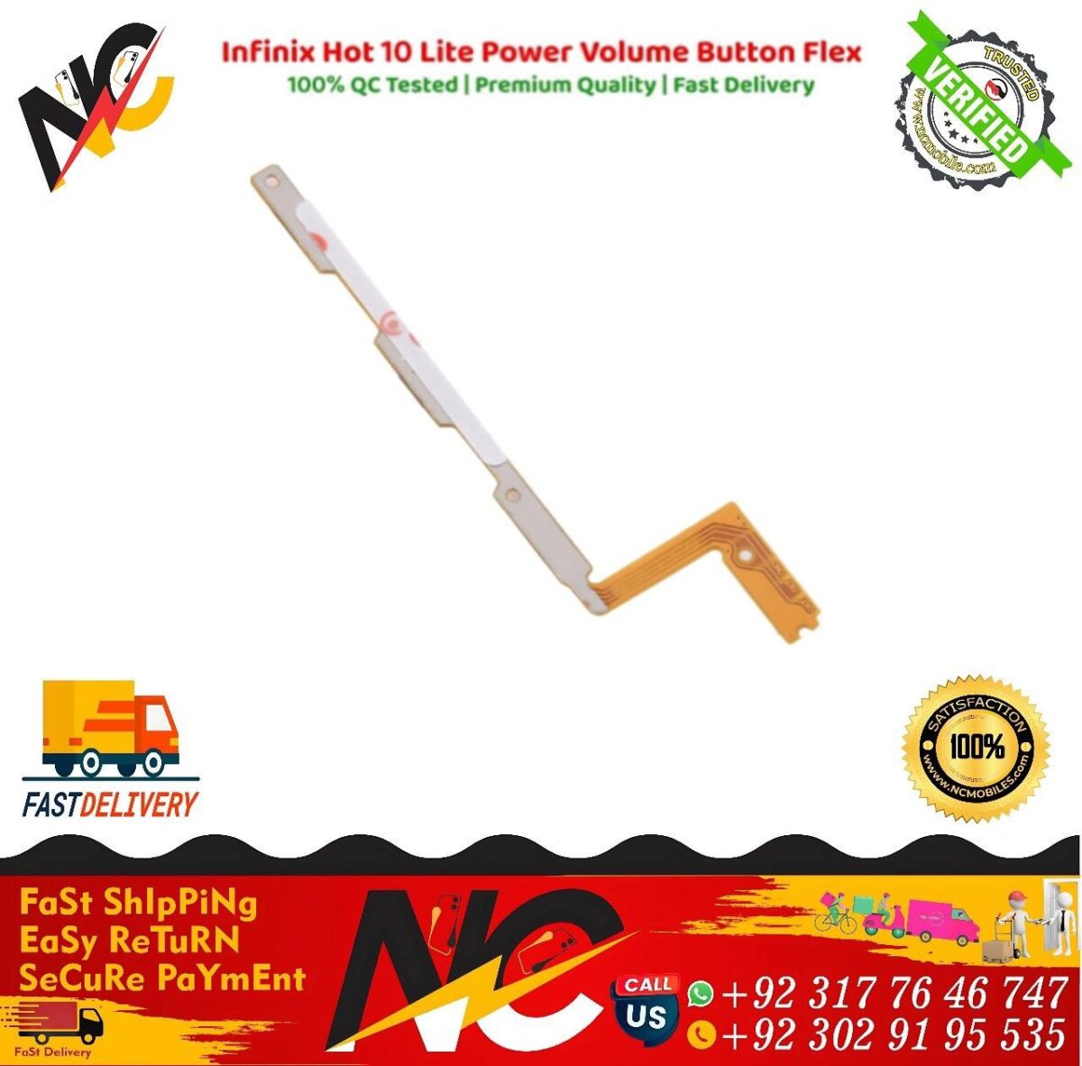 Infinix Hot 10 Lite Power Volume Button Flex 1