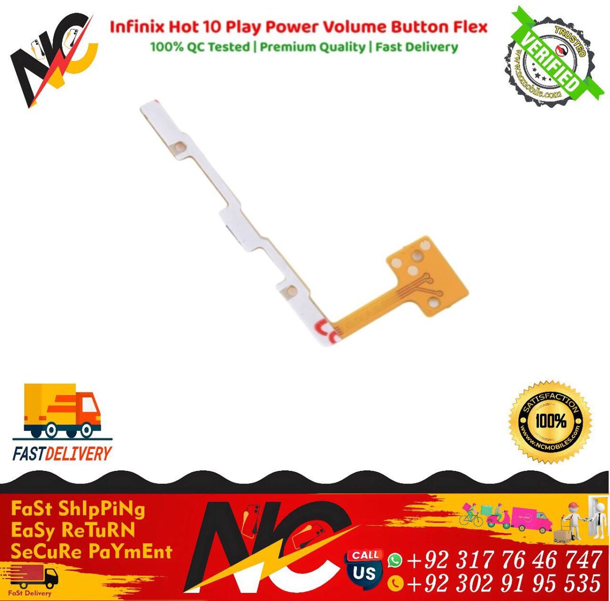 Infinix Hot 10 Play Power Volume Button Flex 1