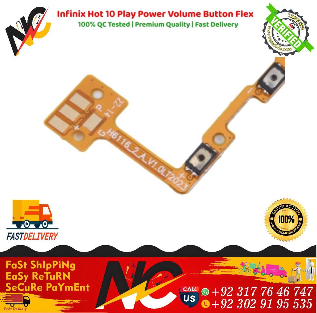 Infinix Hot 10 Play Power Volume Button Flex 2