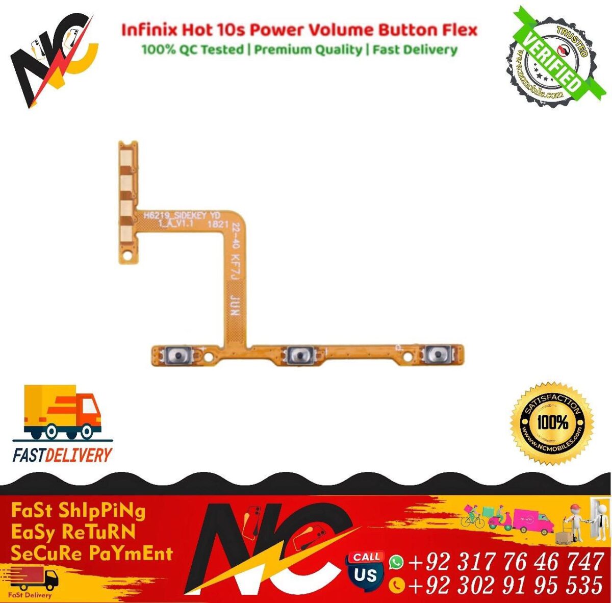 Infinix Hot 10s Power Volume Button Flex 1