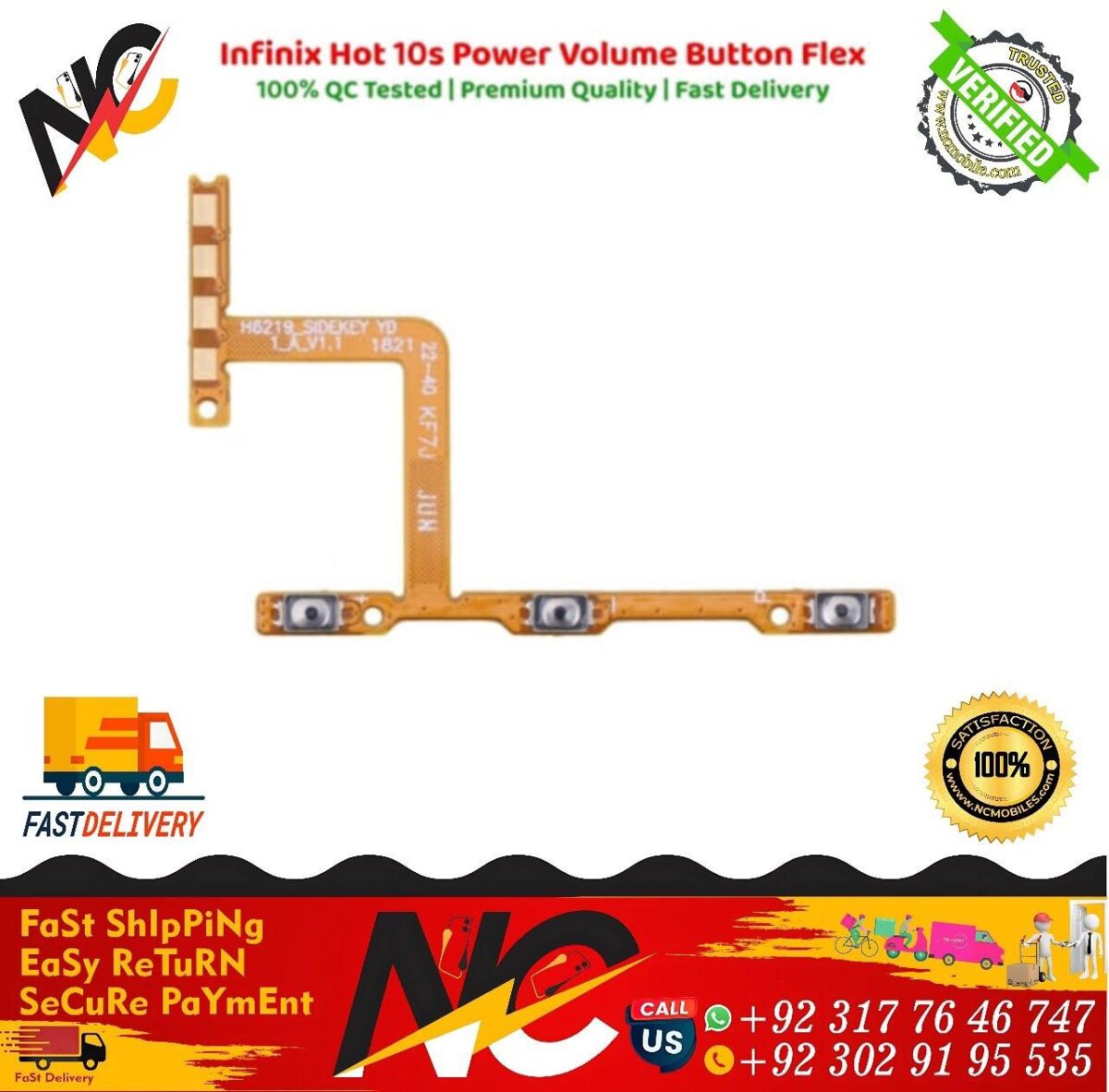 Infinix Hot 10s Power Volume Button Flex 2