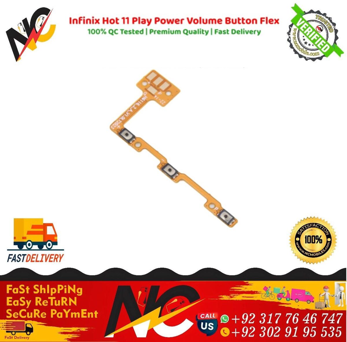 Infinix Hot 11 Play Power Volume Button Flex 2
