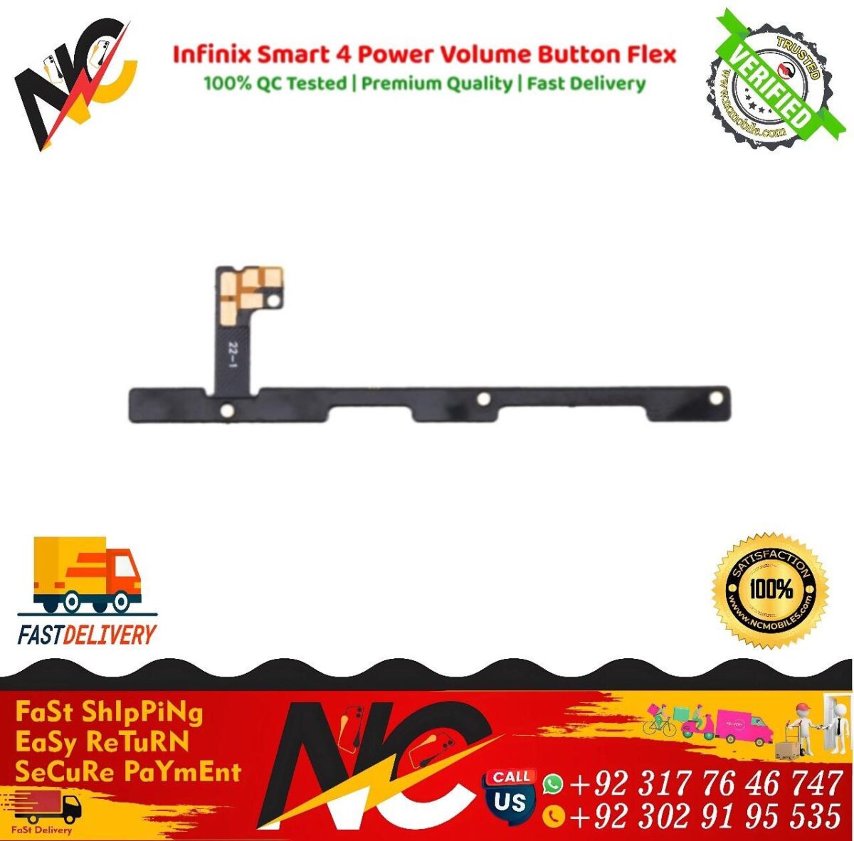 Infinix Smart 4 Power Volume Button Flex