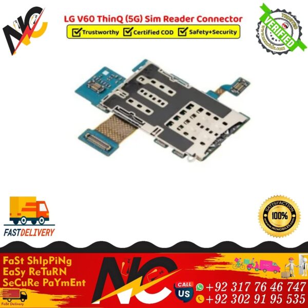 LG V60 ThinQ 5G Sim Reader Connector