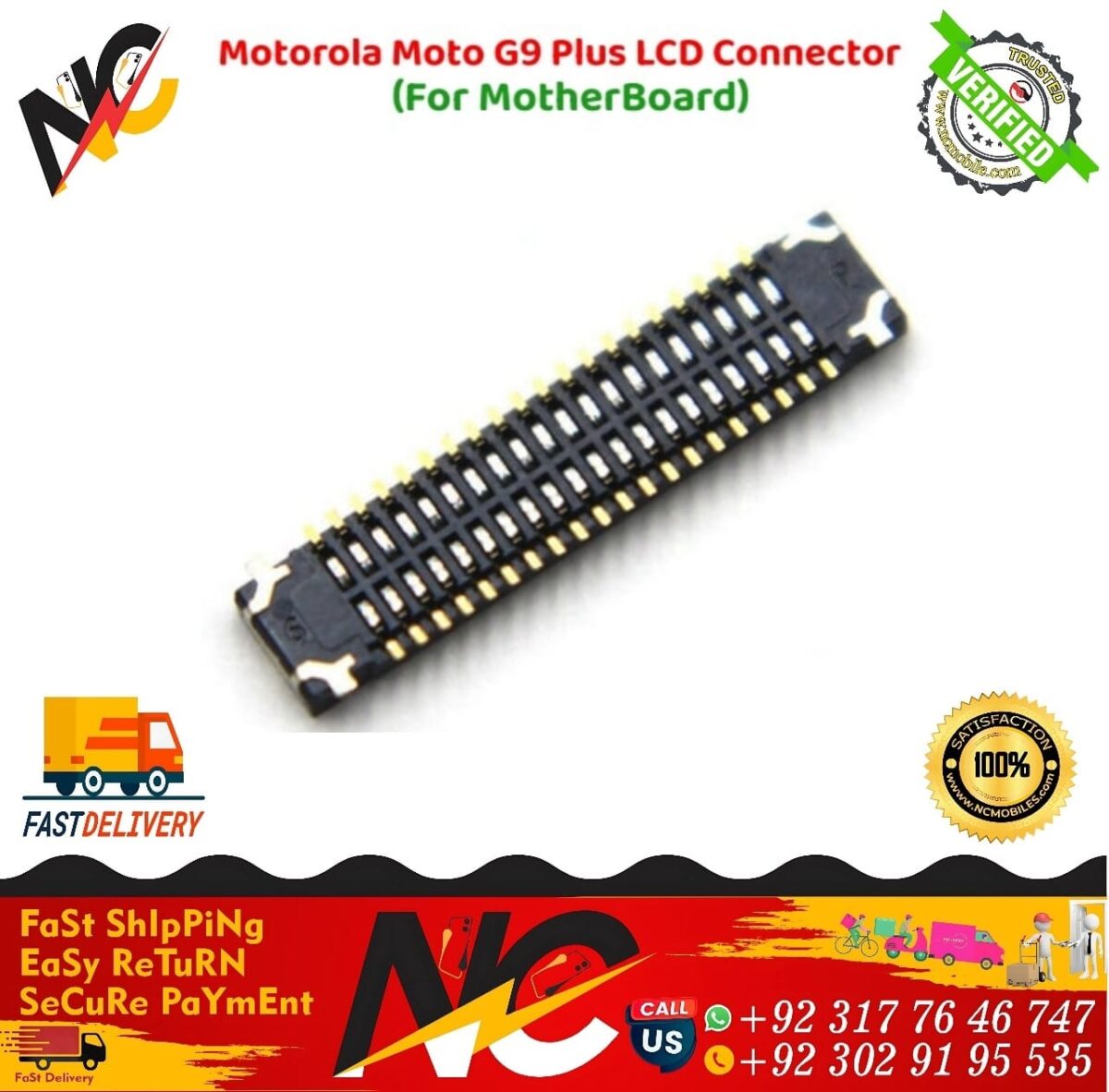 Motorola Moto G9 Plus LCD Connector 1